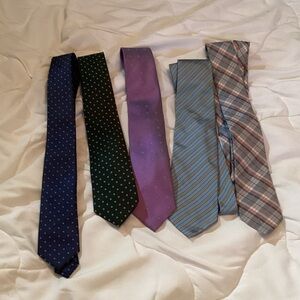 Tommy Hilfiger Men's Tie Set - Navy, Forest Green, Lavender, Sky Blue, Plaid